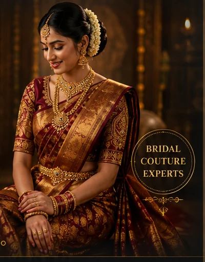Bride wearing premium KalpVastra saree look